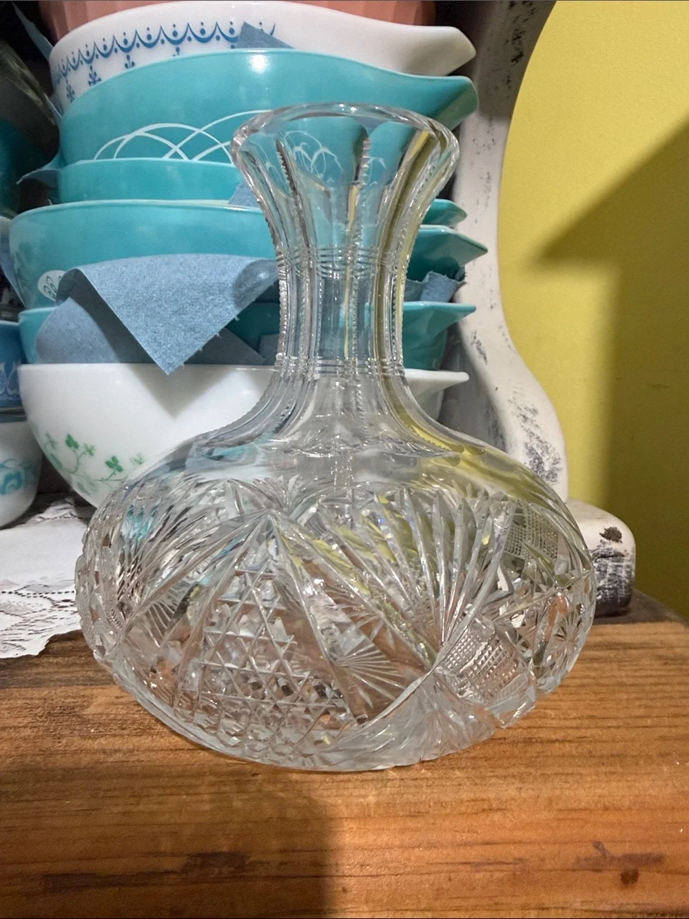 vintage American Brilliant Period (ABP) cut crystal water or wine carafe